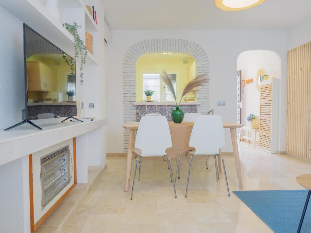 Kuchyň nebo kuchyňský kout v ubytování Cubo's Apartamento Las Acacias Beach