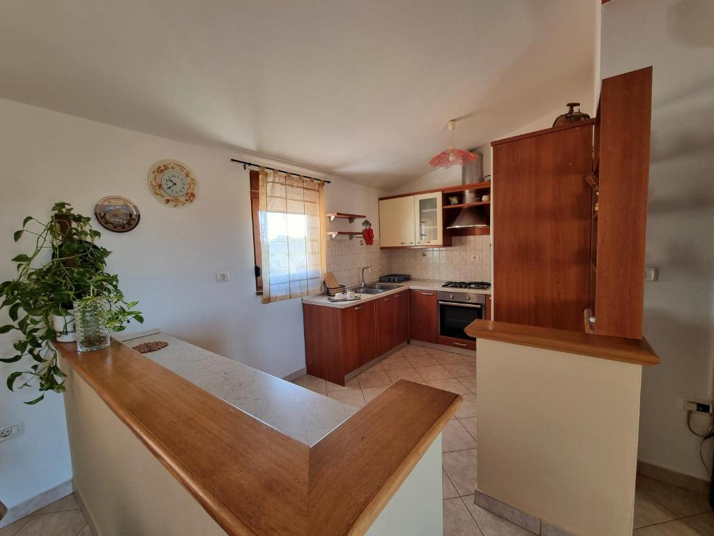 Kuchyň nebo kuchyňský kout v ubytování Sunny apartment with pool