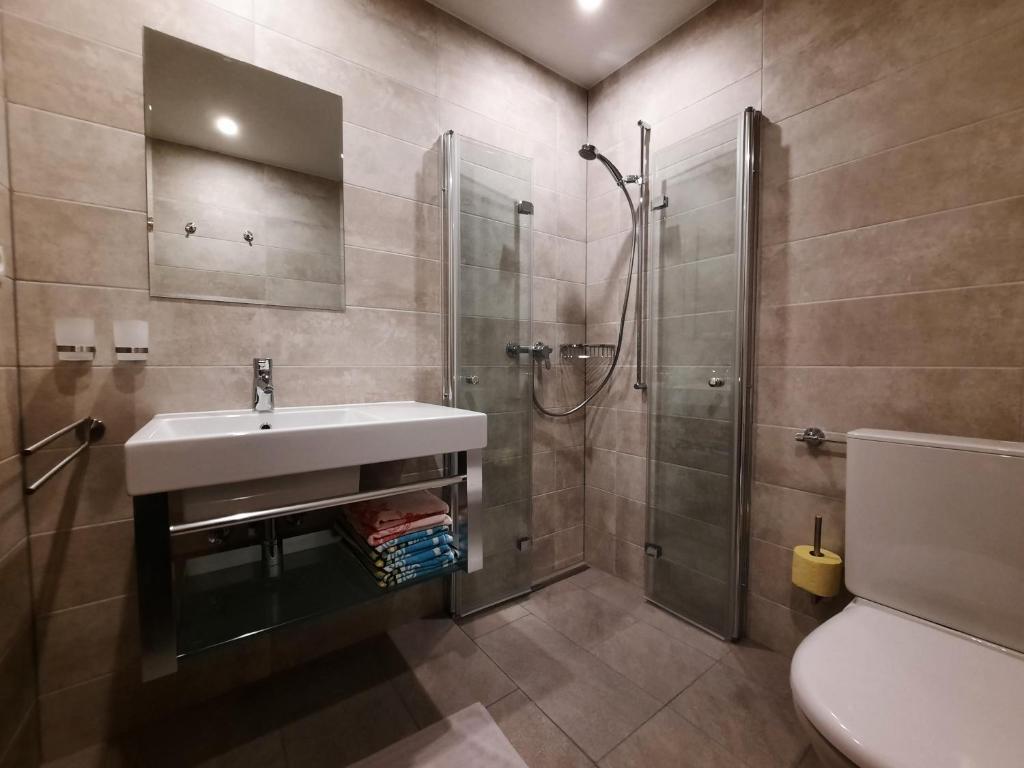 Koupelna v ubytování Haus Bergblick
