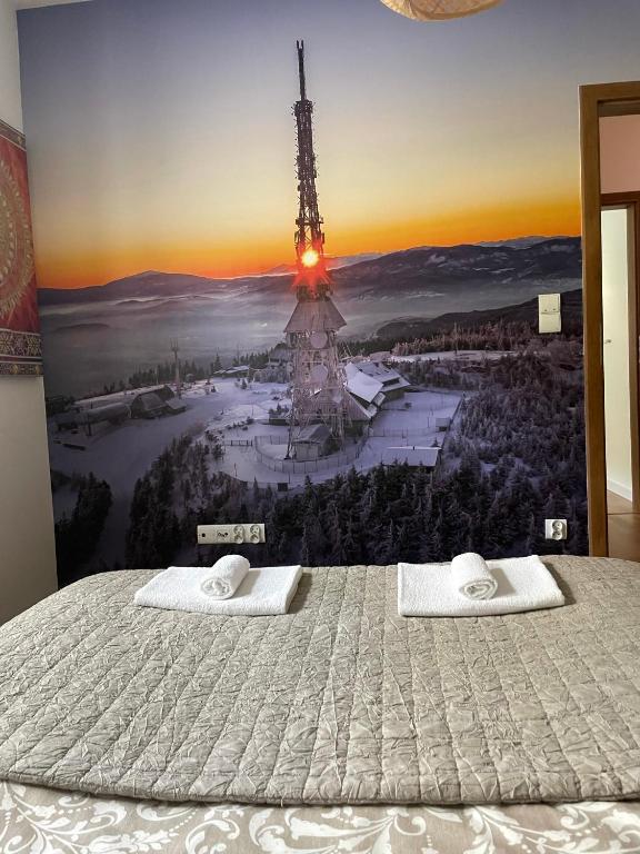 Postel nebo postele na pokoji v ubytování GÓRSKA ENERGIA
