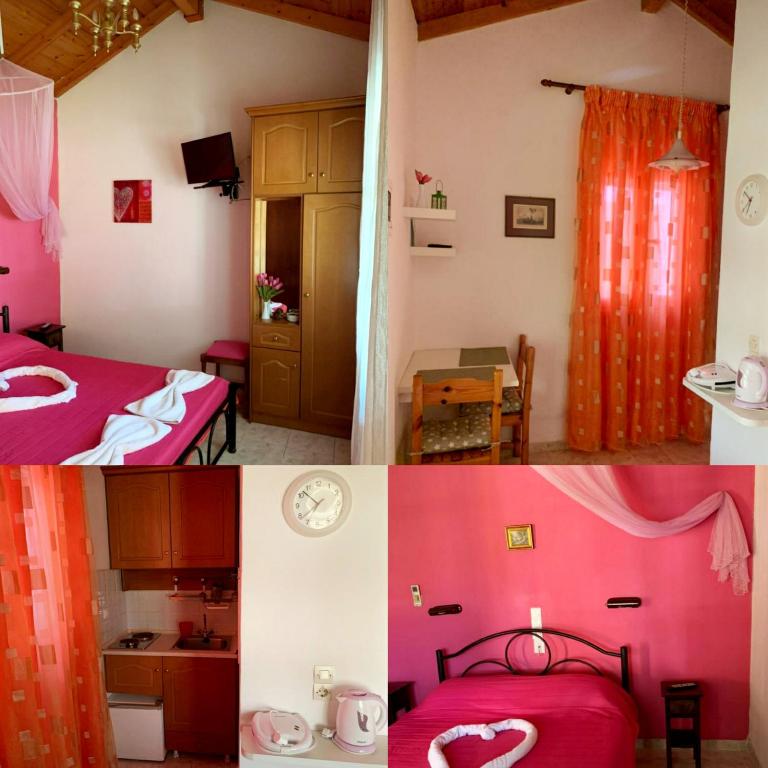Postel nebo postele na pokoji v ubytování Palma Sidari Corfu