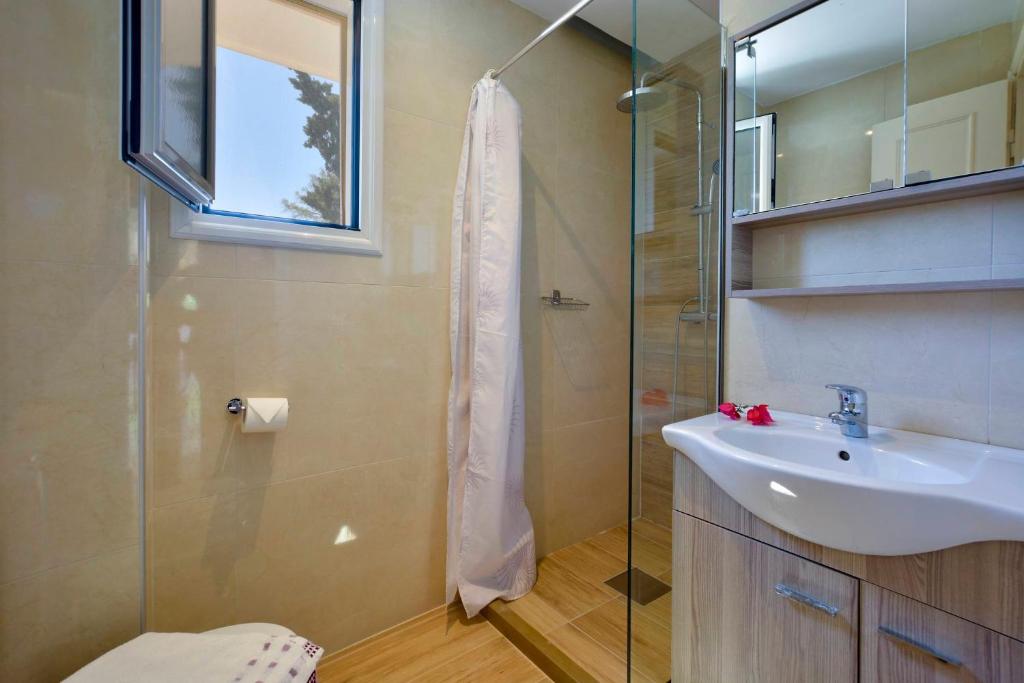 Koupelna v ubytování Veroniki Studios & Apartments