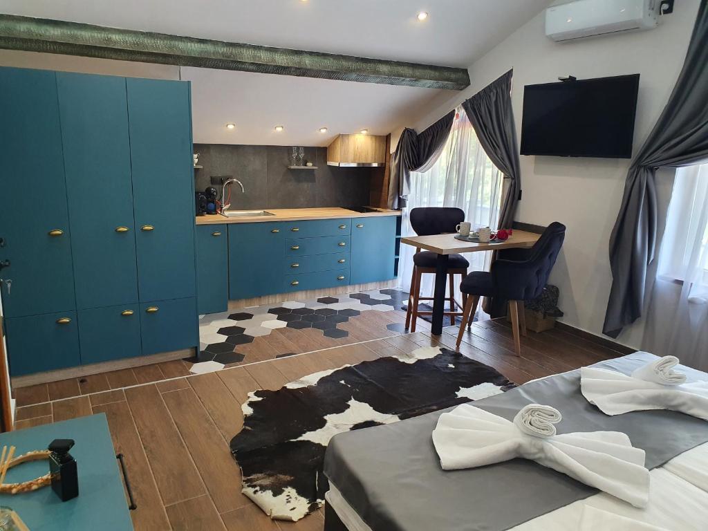 TV a/nebo společenská místnost v ubytování Kamelia guest rooms