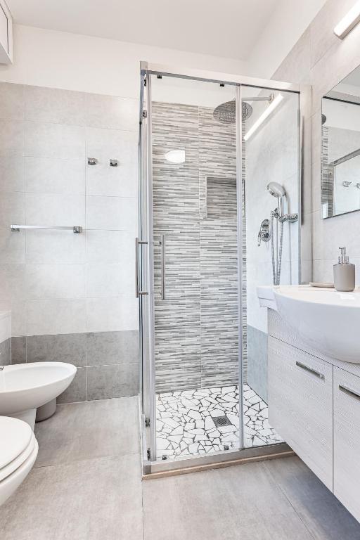 Koupelna v ubytování Hotel Riz