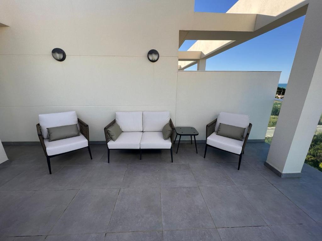 Posezení v ubytování Penthouse sea view