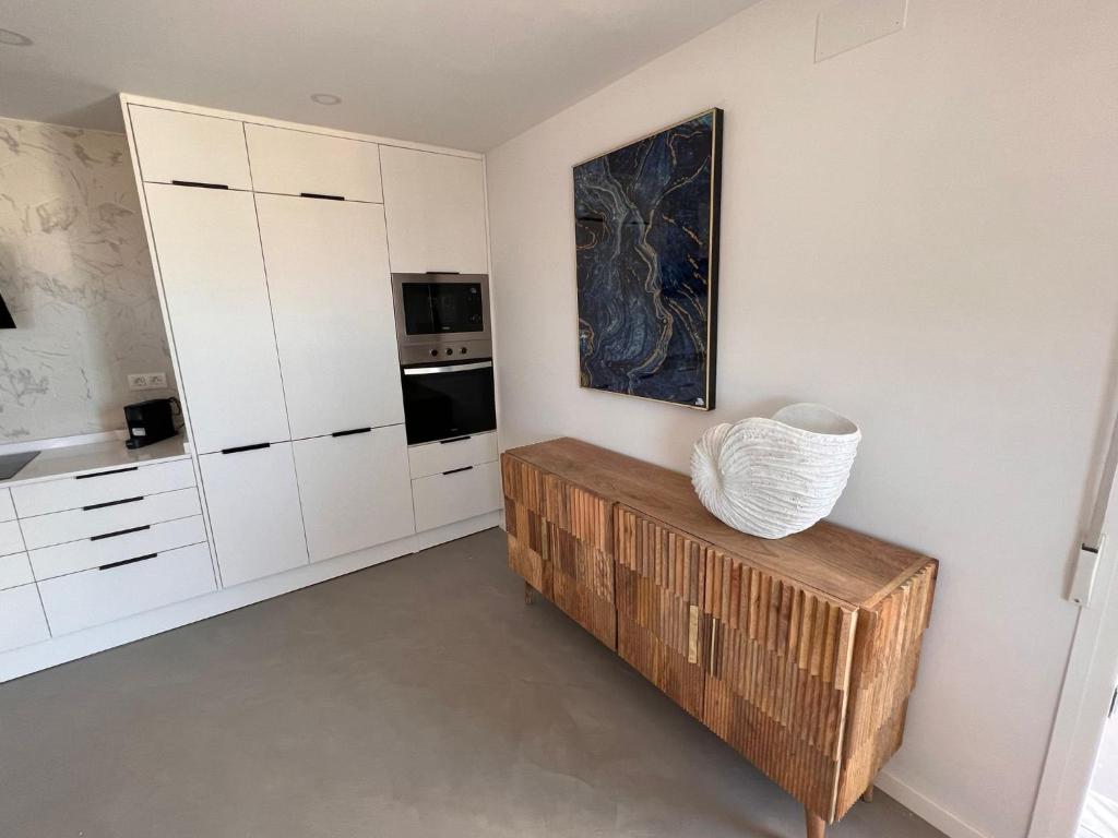 Kuchyň nebo kuchyňský kout v ubytování Penthouse sea view