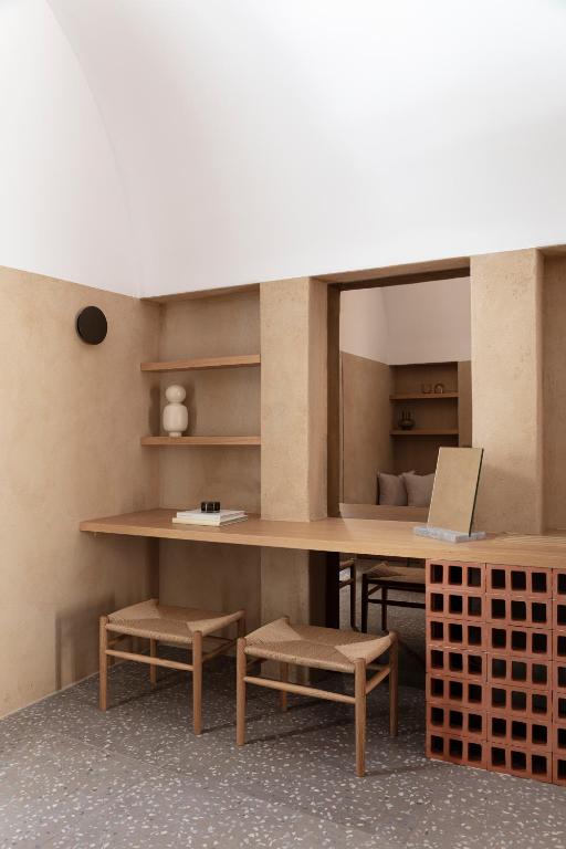 Kuchyň nebo kuchyňský kout v ubytování Ethos Vegan Suites