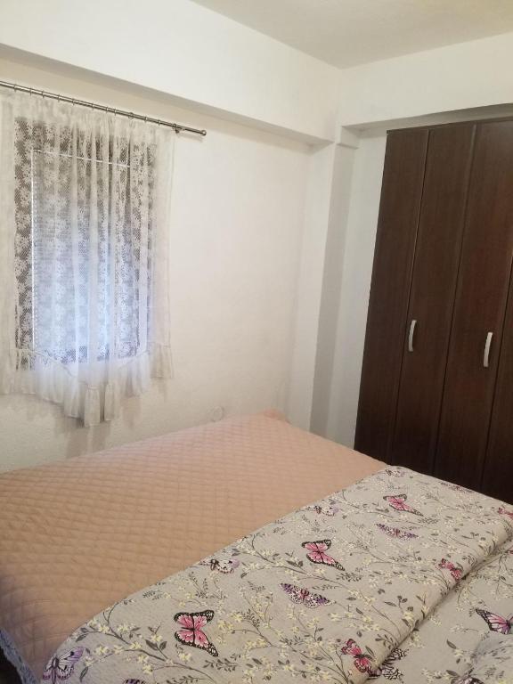 a bedroom with a bed and a window at Apartments Beka in Žabljak