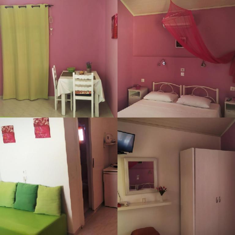 Postel nebo postele na pokoji v ubytování Palma Sidari Corfu