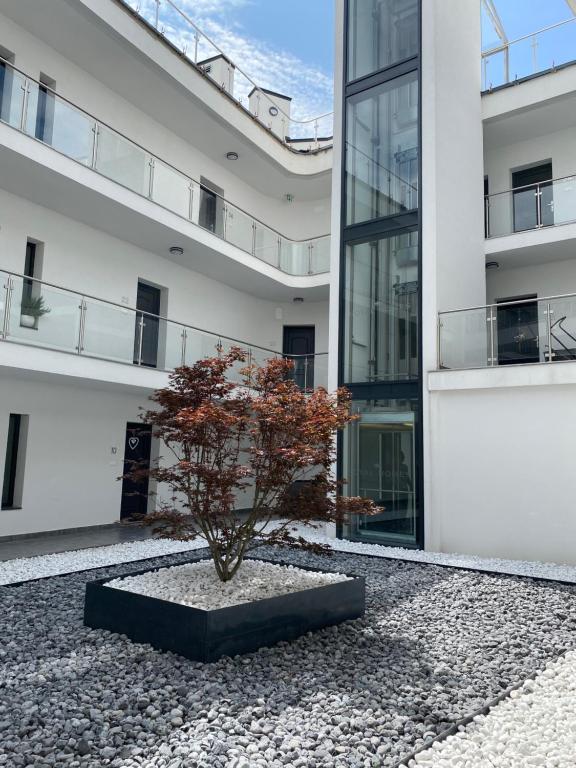 Budynek, w którym mieści się apartament