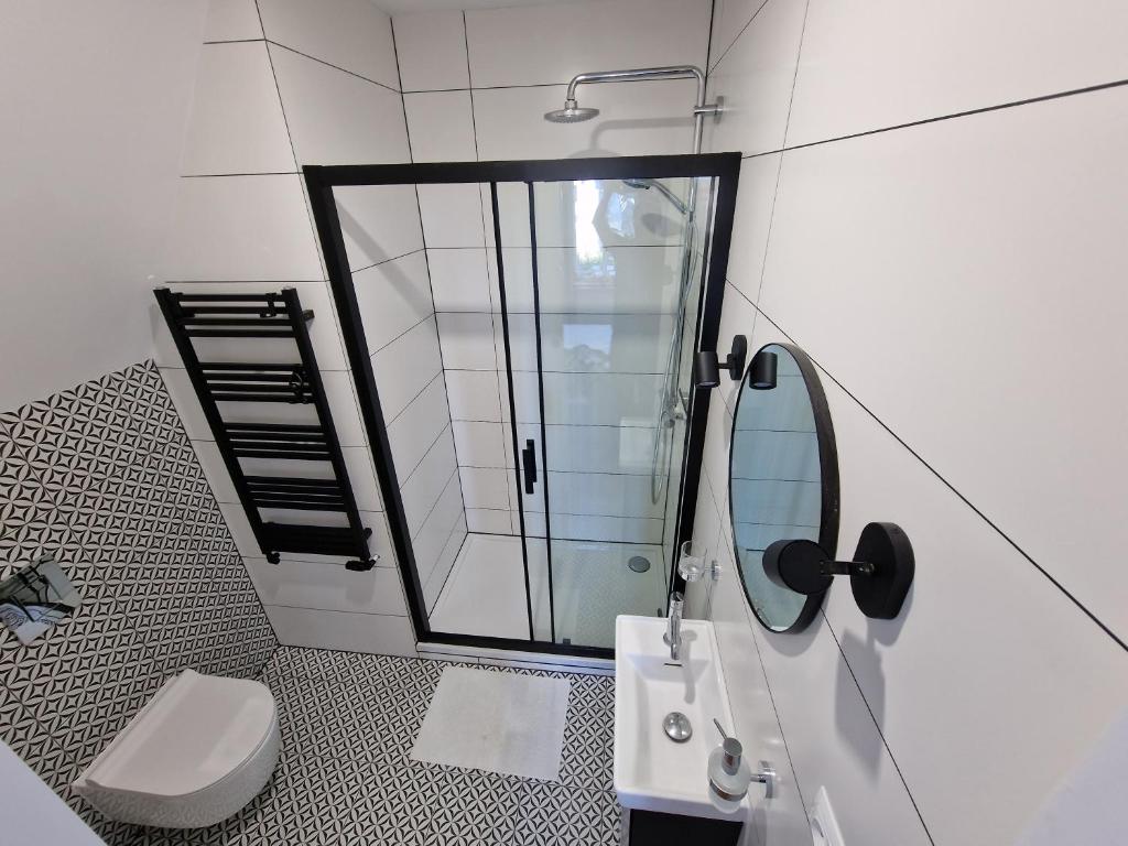 Kúpeľňa v ubytovaní Klimatyczny Apartament na Bydgoskim Przedmieściu