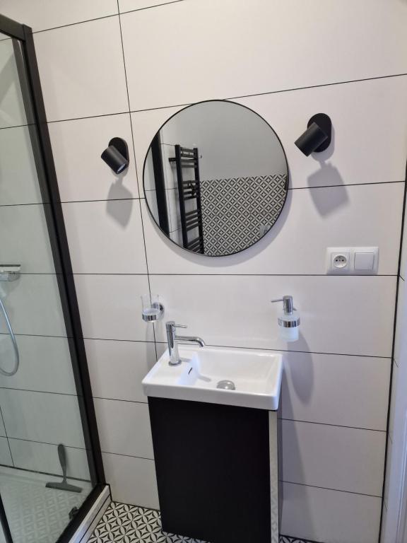 Kúpeľňa v ubytovaní Klimatyczny Apartament na Bydgoskim Przedmieściu