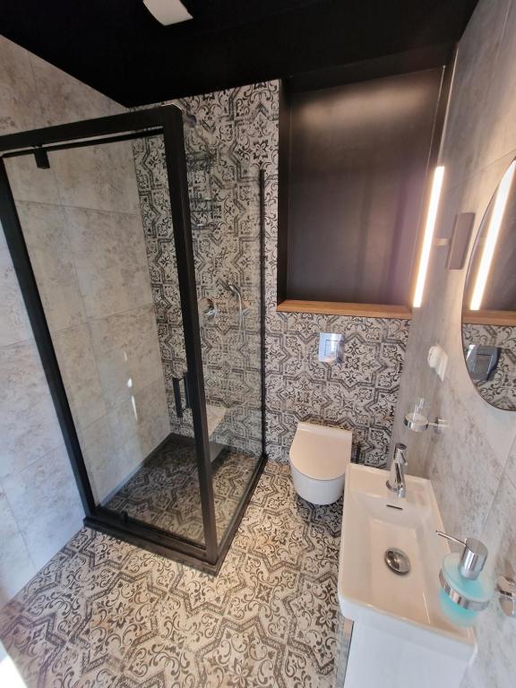 Kúpeľňa v ubytovaní Klimatyczny Apartament na Bydgoskim Przedmieściu
