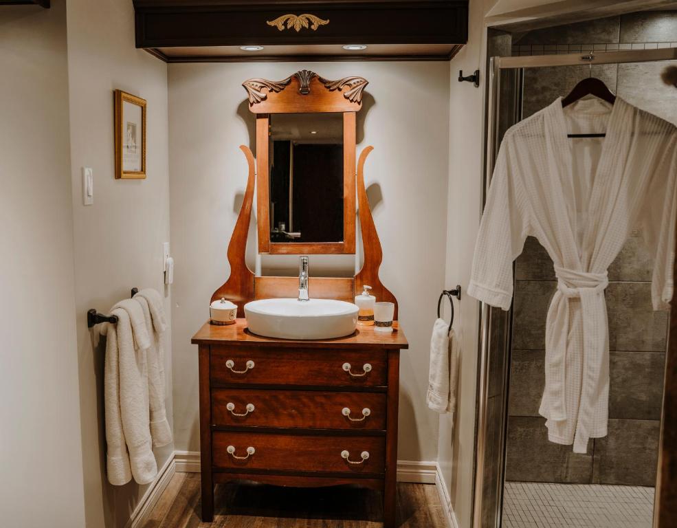A bathroom at Auberge Bruine Océane