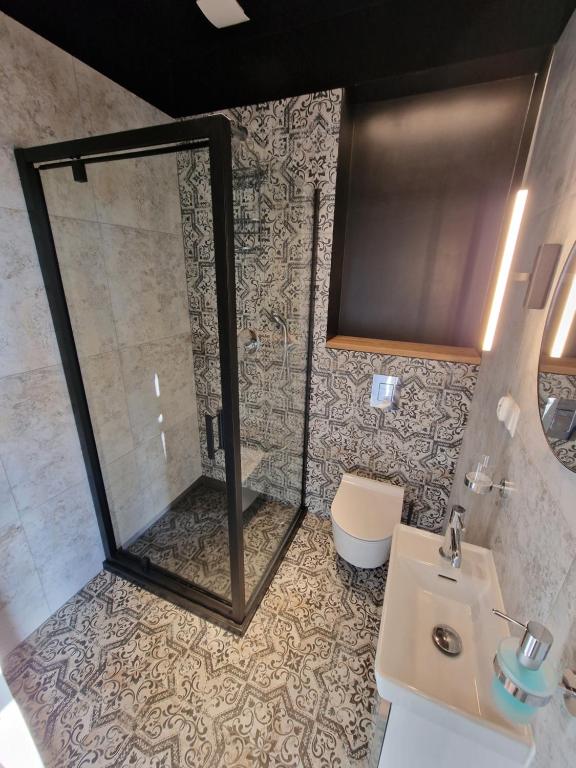 Kúpeľňa v ubytovaní Klimatyczny Apartament na Bydgoskim Przedmieściu