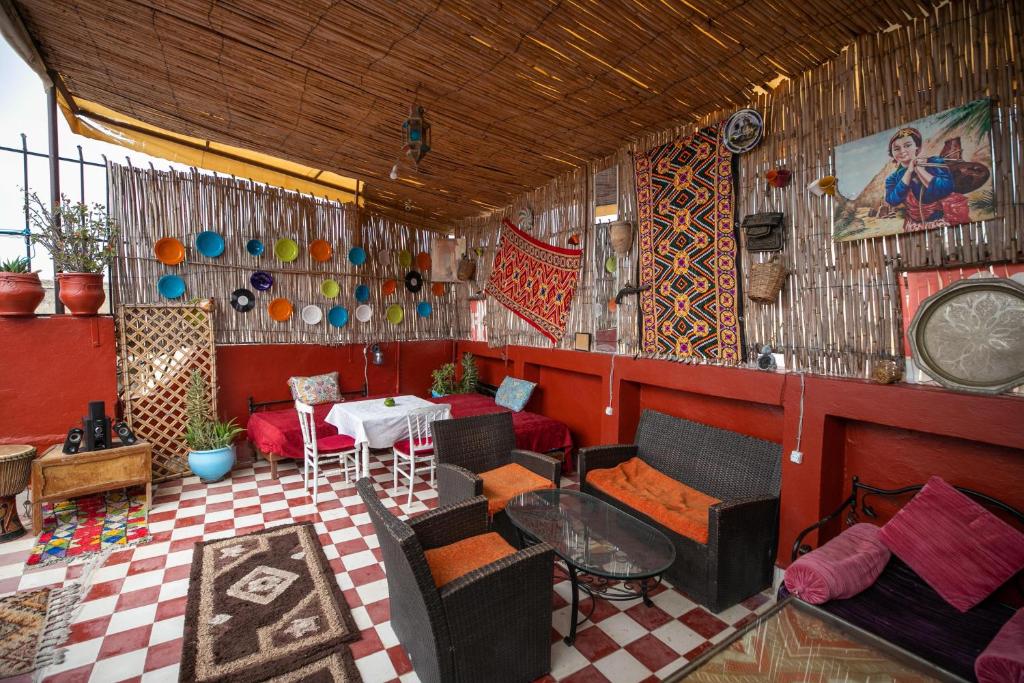Posezení v ubytování Fes Hostel Home