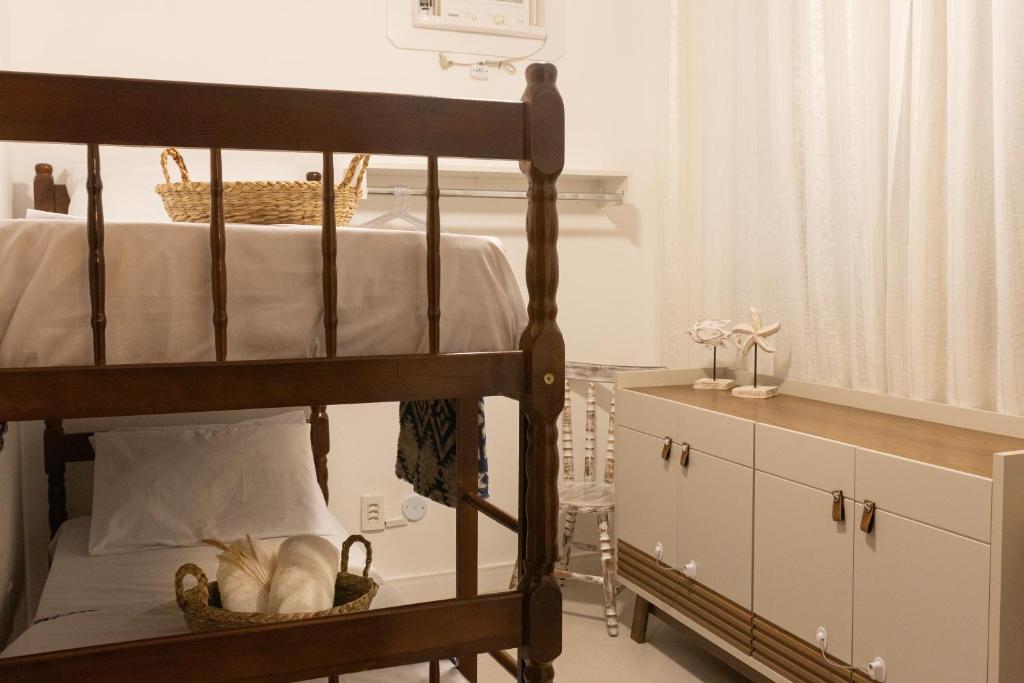 Postel nebo postele na pokoji v ubytování Casa azul Ilha Grande