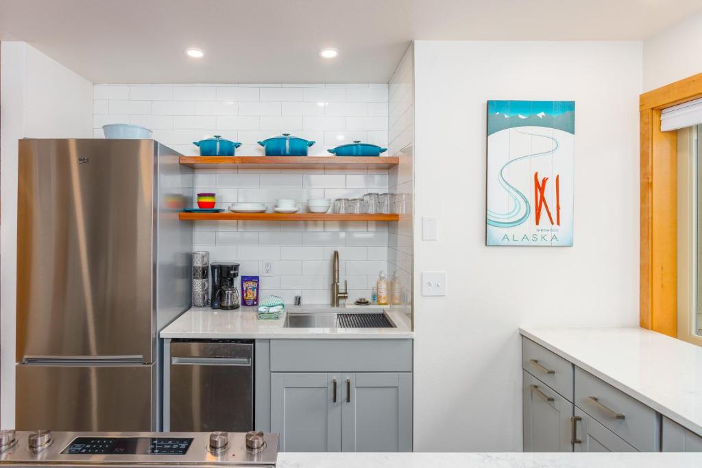 Kuchyň nebo kuchyňský kout v ubytování Snowbird Condo 195 - C
