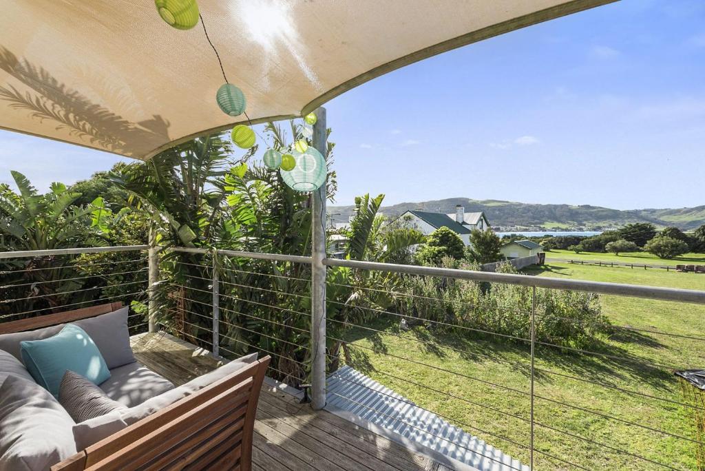 a view from the balcony of a house at Cape Vista 3 in Apollo Bay