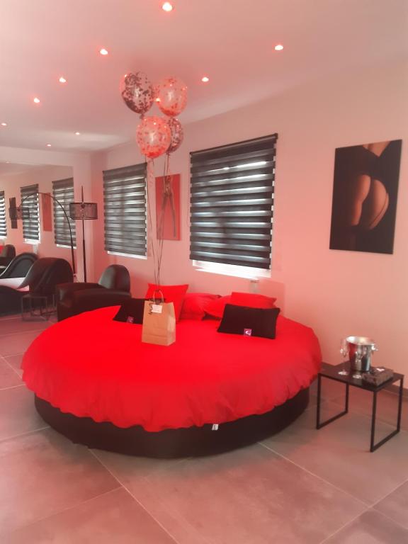 Ds Plaisir Love Room avec sauna, jacuzzi à Nancy - Habitación King Con Bañera De Hidromasaje