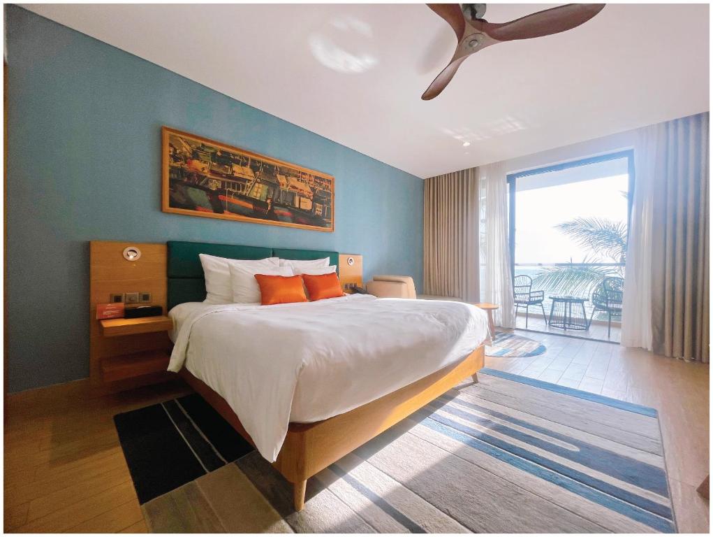Bungalow Premier Giường Đôi Có Ban Công Và Tầm Nhìn Ra Biển