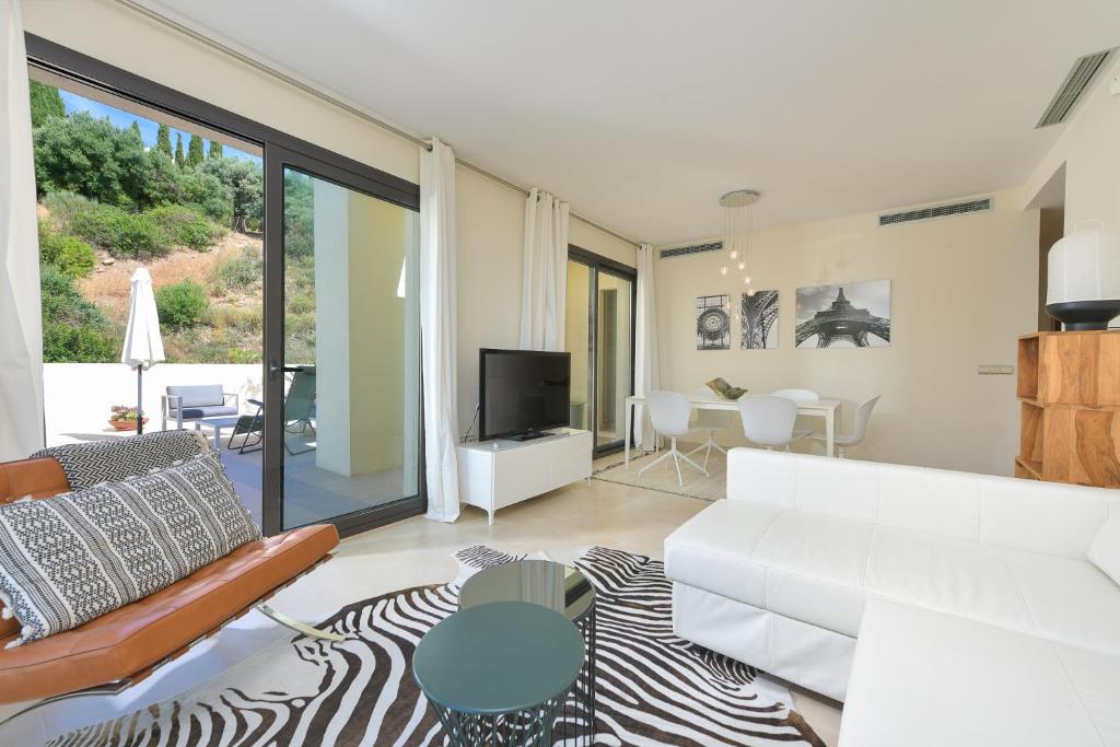 Posezení v ubytování Marbella Luxury penthouse: indoor pool and private terrasse