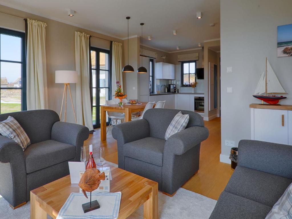 Köök või kööginurk majutusasutuses Reetland am Meer - Superior Reetdachvilla mit 2 Schlafzimmern F24