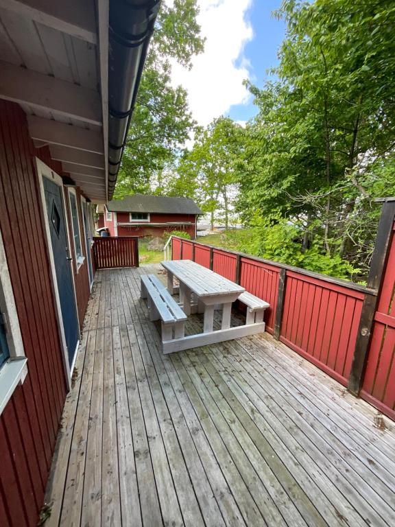 Balkón nebo terasa v ubytování Aspan Kurs & Lägergård