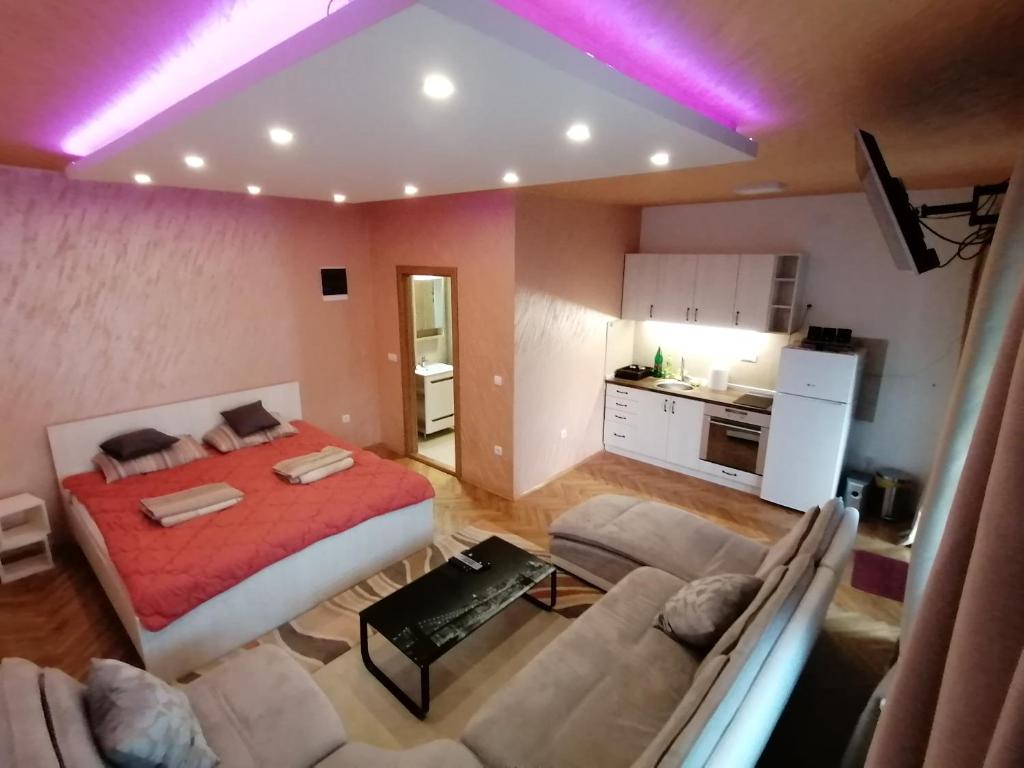 Postel nebo postele na pokoji v ubytování Pelegrino