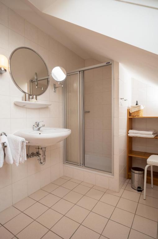 Koupelna v ubytování Gästehaus Heintz
