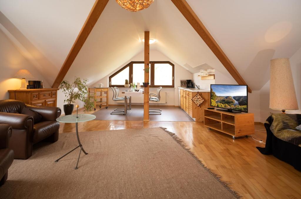 Posezení v ubytování Gästehaus Heintz