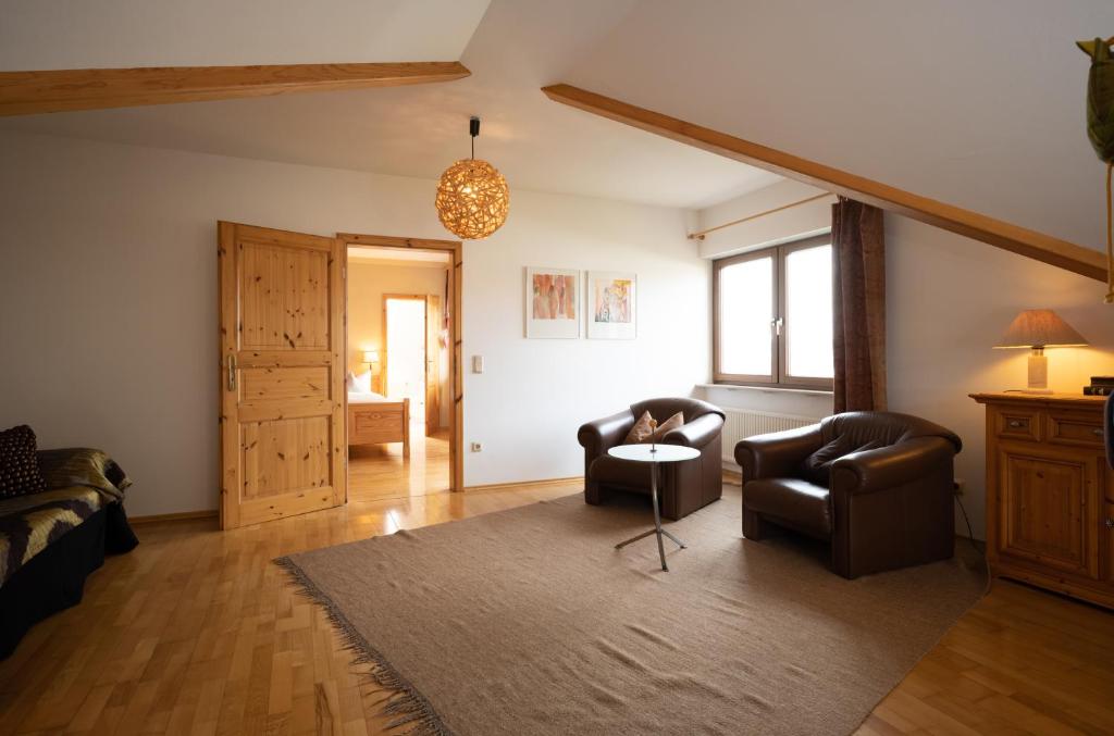 Posezení v ubytování Gästehaus Heintz