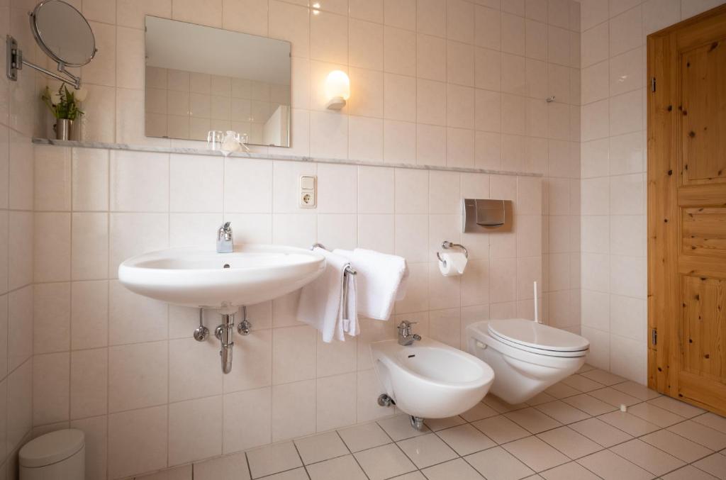 Koupelna v ubytování Gästehaus Heintz