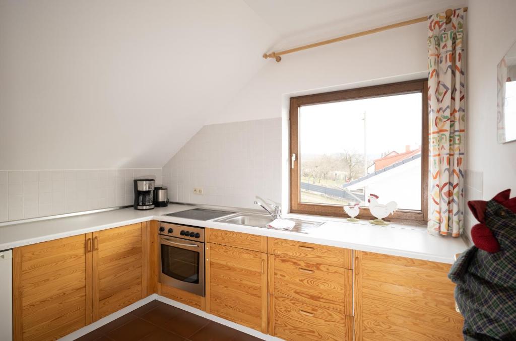 Kuchyň nebo kuchyňský kout v ubytování Gästehaus Heintz
