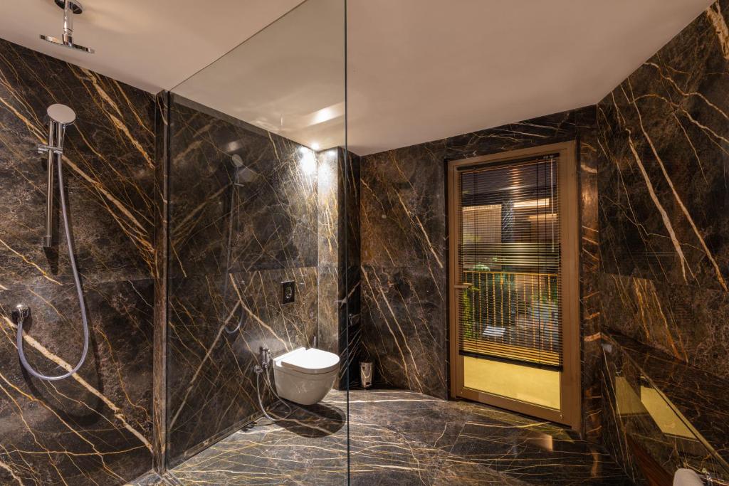 Koupelna v ubytování Hotel Jadali & Spa