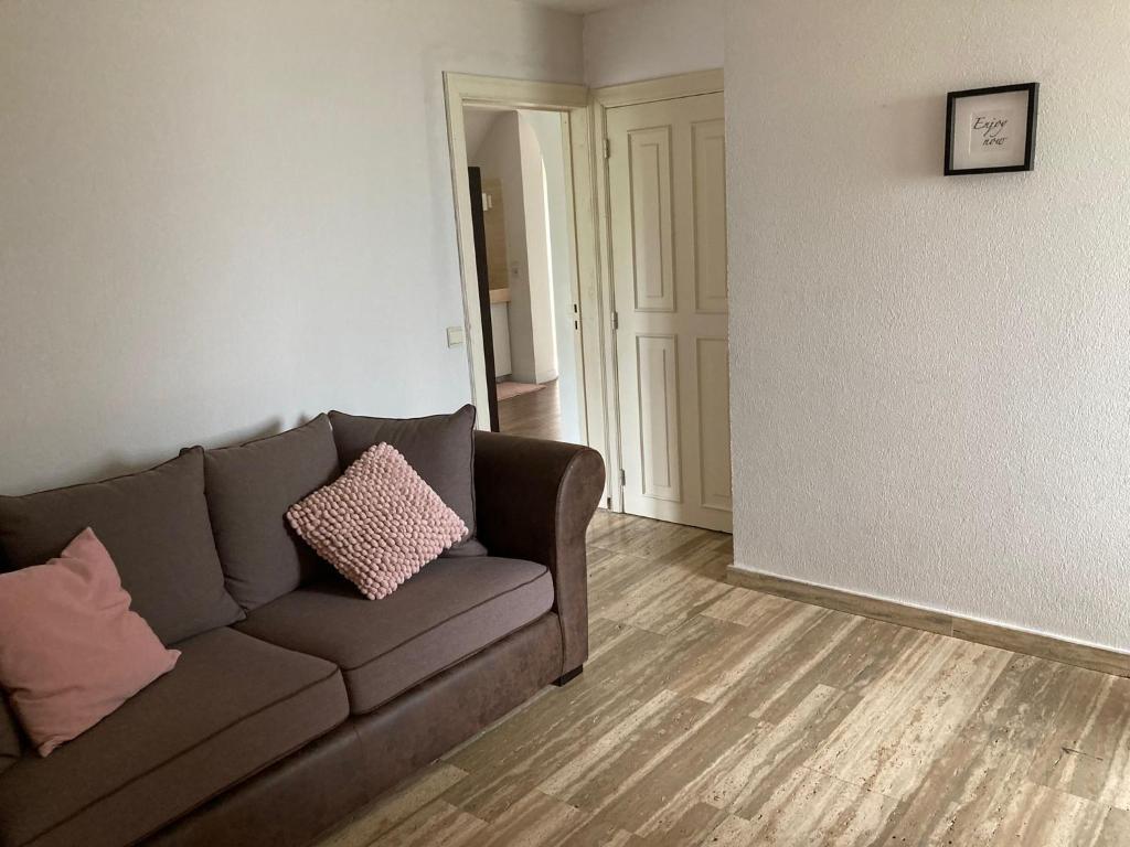 Area soggiorno di Rustig appartement in het groen met terras