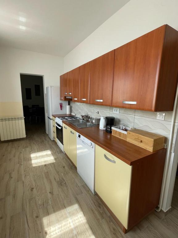 Kuchyň nebo kuchyňský kout v ubytování Apartman Varea