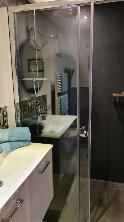 Koupelna v ubytování Appartement Reindl