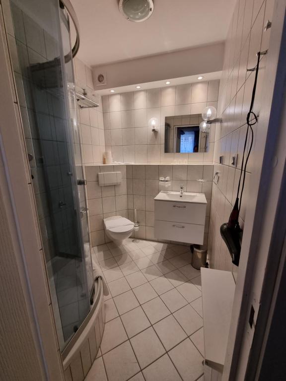 Koupelna v ubytování Hotel Karkonosze