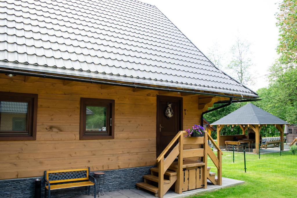Vonkajšia záhrada v ubytovaní Chata Nezábudka