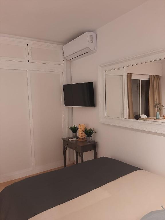Postel nebo postele na pokoji v ubytování Estudio IRIS Vista al Mar- Costa del Sol