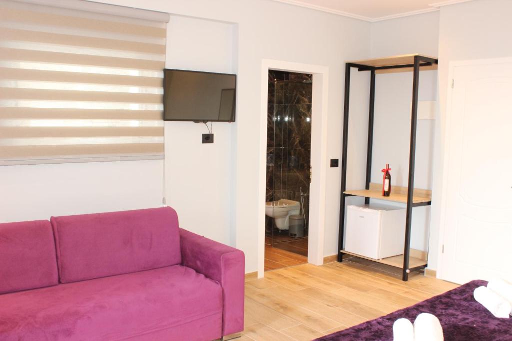 TV a/nebo společenská místnost v ubytování Bebi Hotel And Apartments