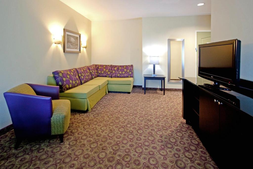 Svetainės erdvė apgyvendinimo įstaigoje Holiday Inn Express Hotel & Suites Clemson - University Area, an IHG Hotel