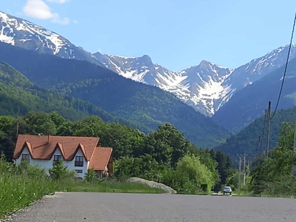 Genel bir dağ manzarası veya tatil evinden çekilmiş bir dağ manzarası