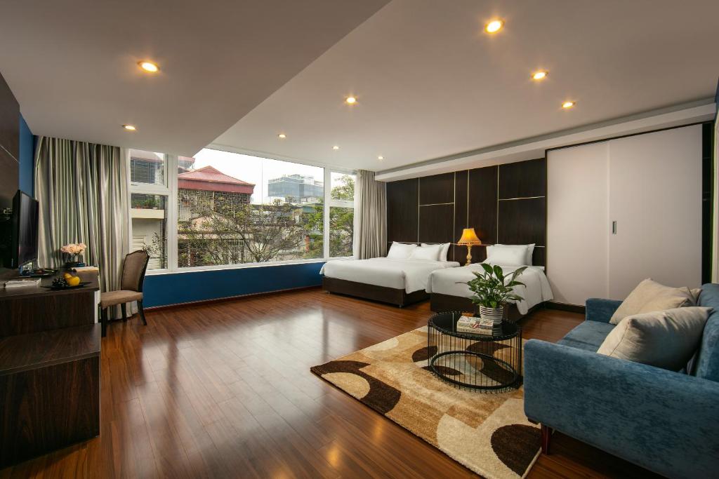 Posezení v ubytování Hanoi 20 Hotel & Apartment