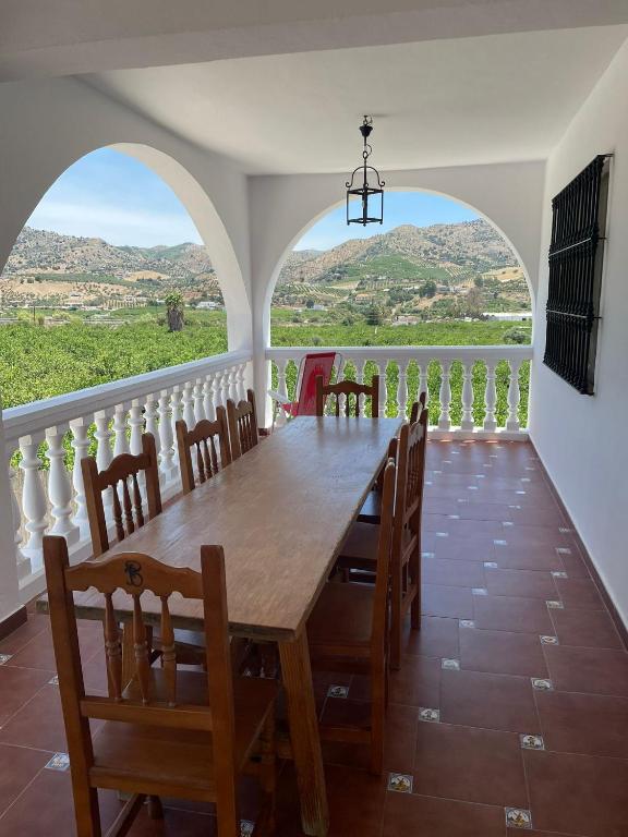 Balkón nebo terasa v ubytování Casa Rural Los Caballos Finca Canca Alora Caminito del Rey