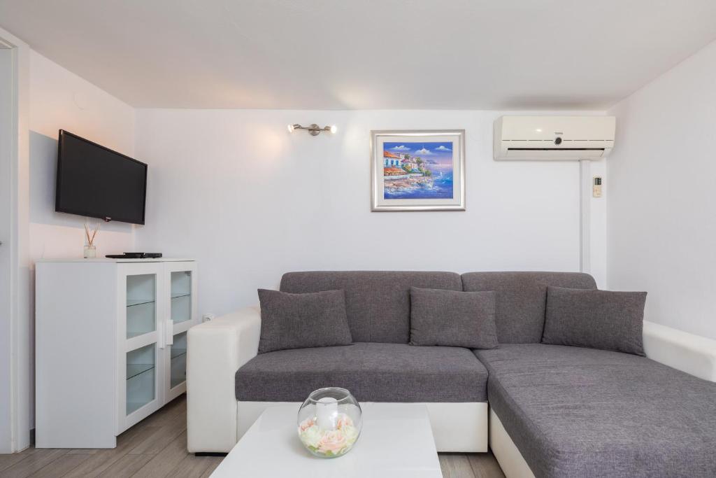 Televízia a/alebo spoločenská miestnosť v ubytovaní Vila Blanka Apartments