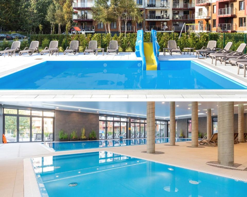 Bazén v ubytovaní Hello Polanki Aqua Park Premium alebo v jeho blízkosti
