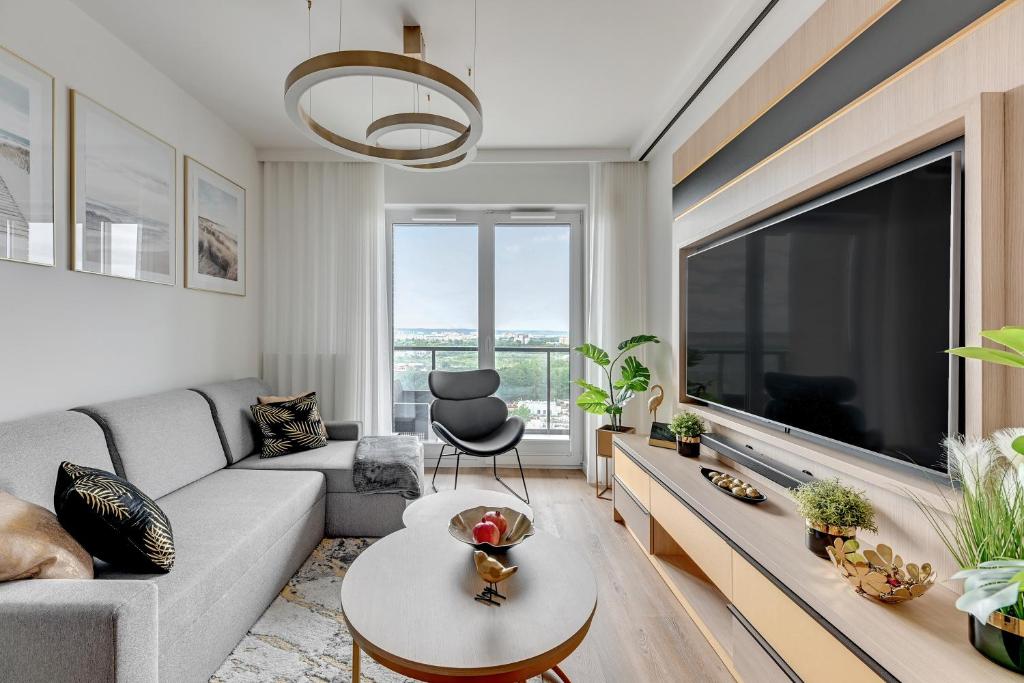 Svetainės erdvė apgyvendinimo įstaigoje Diamond Suites - Sea View