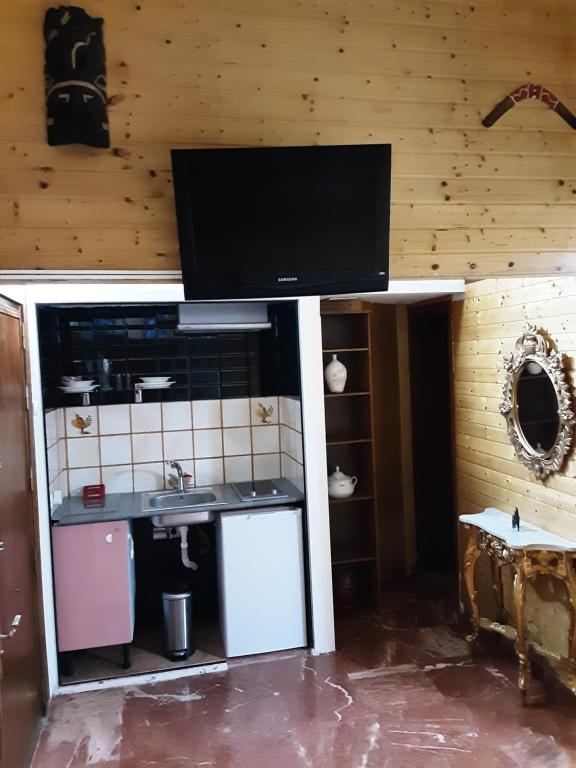 Kuchyň nebo kuchyňský kout v ubytování La Cabaña